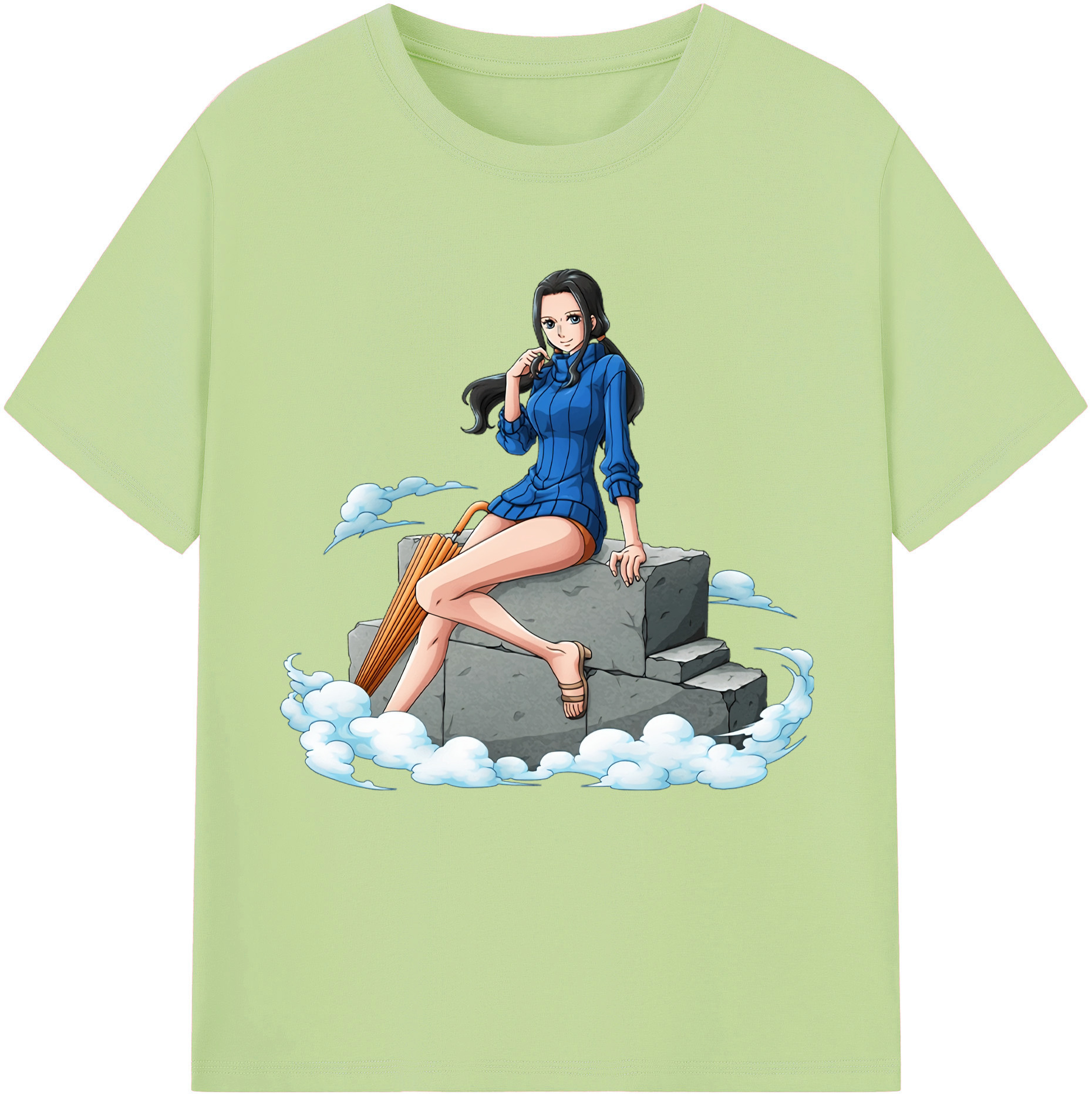 ワンピース ニコ・ロビン ONE PIECE Nico Robin 綿100％半袖Tシャツ（フロントプリント）